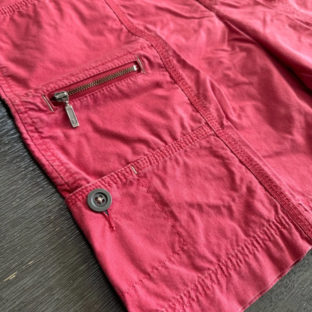 Vintage Eddie Bauer Mercer Fit Cargo Coral Red Shorts 8 - Picture 3 of 9